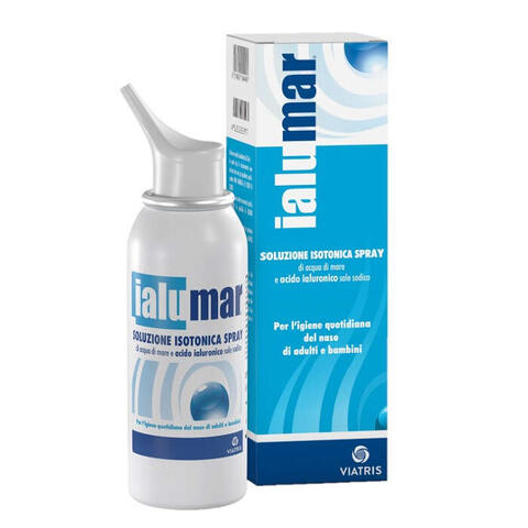 Ialumar - Soluzione isotonica spray di acqua di mare acido ialuronico sale sodico per igiene naso adulti e bambini 100ml