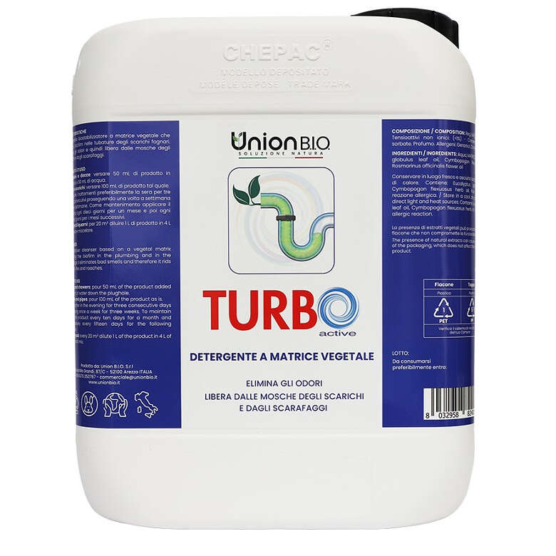 Turbo active - Detergente a matrice vegetale 5 litri