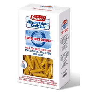 Alimentazione dedicata  penne  a basso indice glicemico - Alimentazione dedicata penne basso indice glicemico senza glutine 400 g