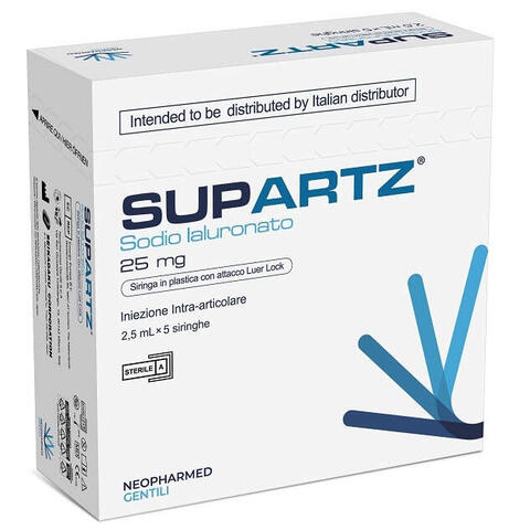 Mdm - Siringa preriempita intra-articolare supartz acido ialuronico 25 mg 2,5 ml 5 pezzi