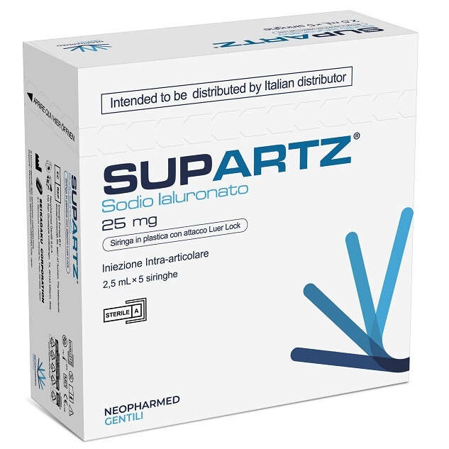 Mdm - Siringa preriempita intra-articolare supartz acido ialuronico 25 mg 2,5 ml 5 pezzi