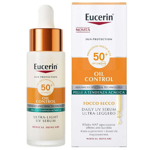 Eucerin oil control - Eucerin esun viso oil control ultra light daily serum spf50+ 30 ml