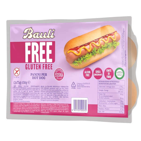 Bauli - Free panini hot dog 2 pezzi da 75 g
