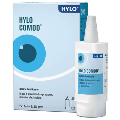 Hylo comod - Hylo-comod gocce oculari ialuronato di sodio 0,1% 2 flaconc ini da 10 ml
