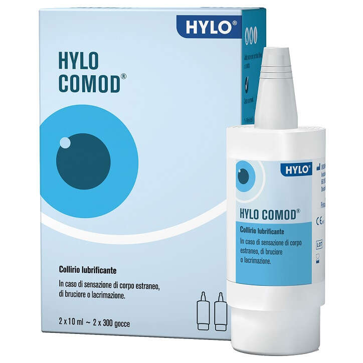 Hylo comod - Hylo-comod gocce oculari ialuronato di sodio 0,1% 2 flaconc ini da 10 ml