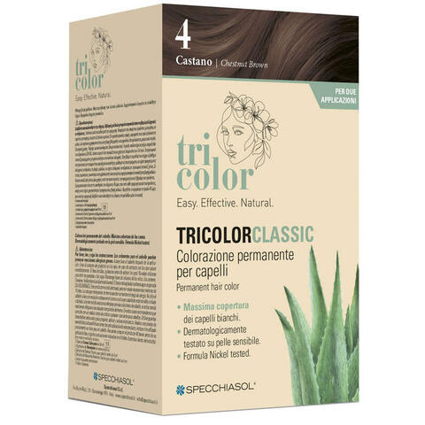 Tricolor - Classic 4 castano 2 tubi 50 ml + 2 shaker 50 ml + 4 bustine 8 ml