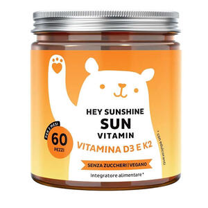 Bears with benefits - Hey sunshine sun vitamin con d3 60 caramelle gommose con edulcoranti senza zuccheri