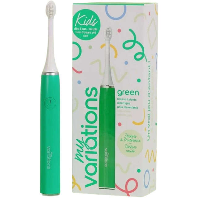 My variations  lo spazzolino elettrico sonico kids verde - Myvariations spazzolino elettrico sonico bambini verde