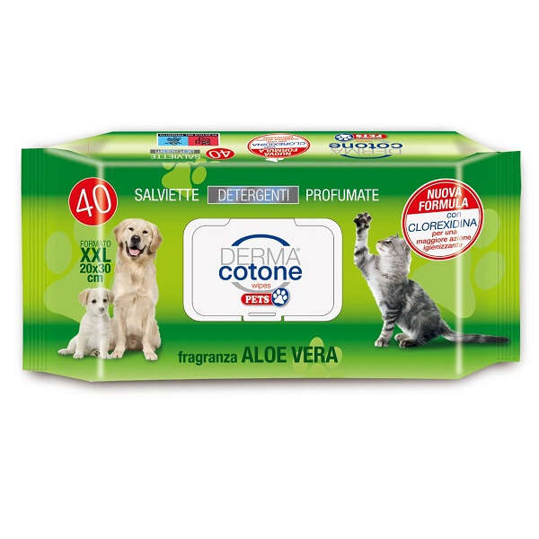 Dermacotone - Salviettine pet aloe 40 pezzi