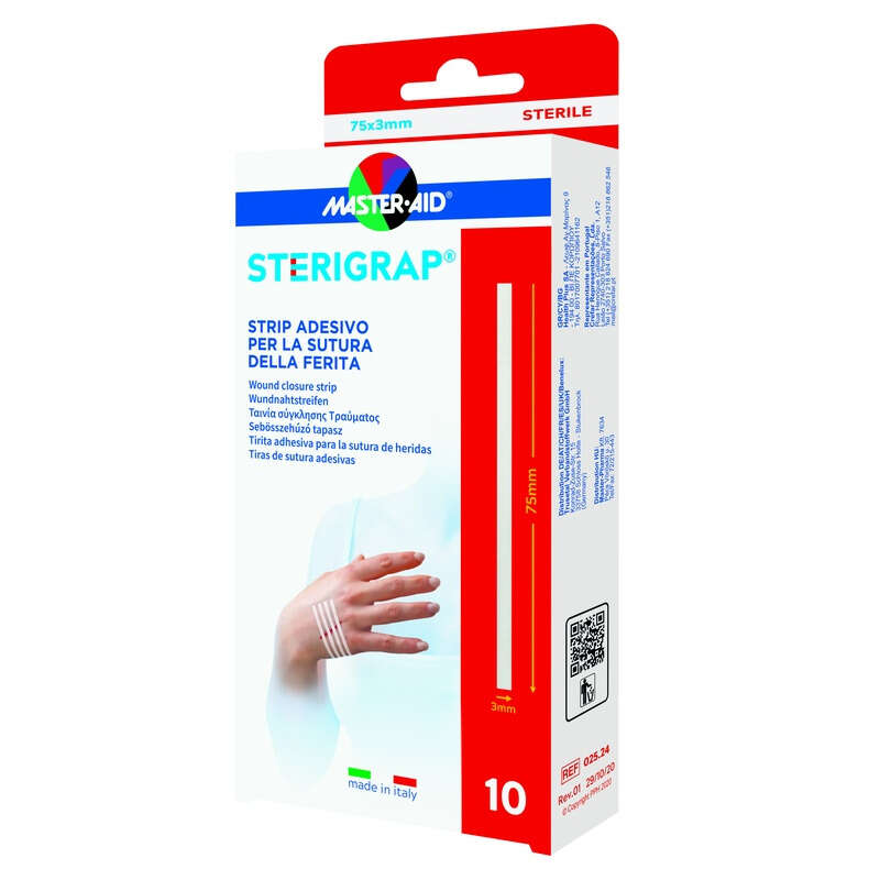Master aid - Master-aid sterigrap strip adesivo sutura ferite 75x3 mm 10 pezzi