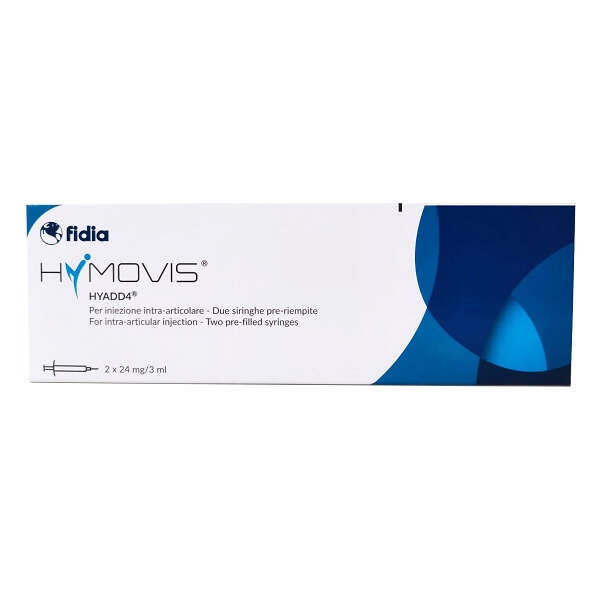 Hymovis - Siringa intra-articolare preriempita  hyadd4 esadecillamide acido ialuronico 24mg/3ml 2 pezzi da 3 ml non sterilizzato a eto