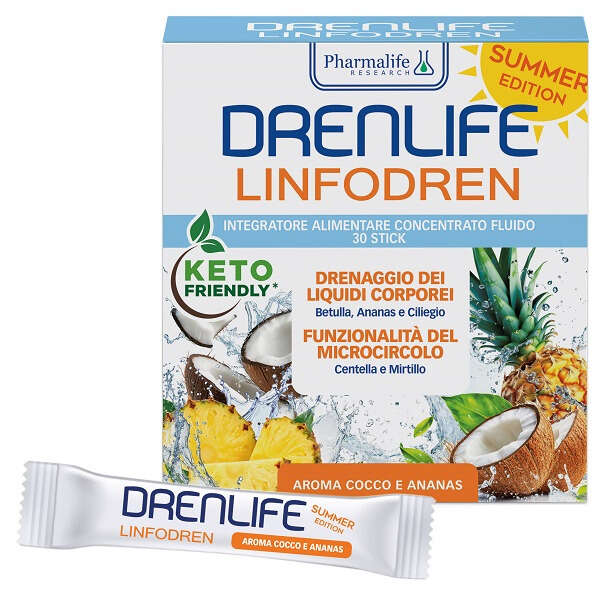 Pharmalife research - Drenlife linfodren summer edition 30 stick da 10 ml