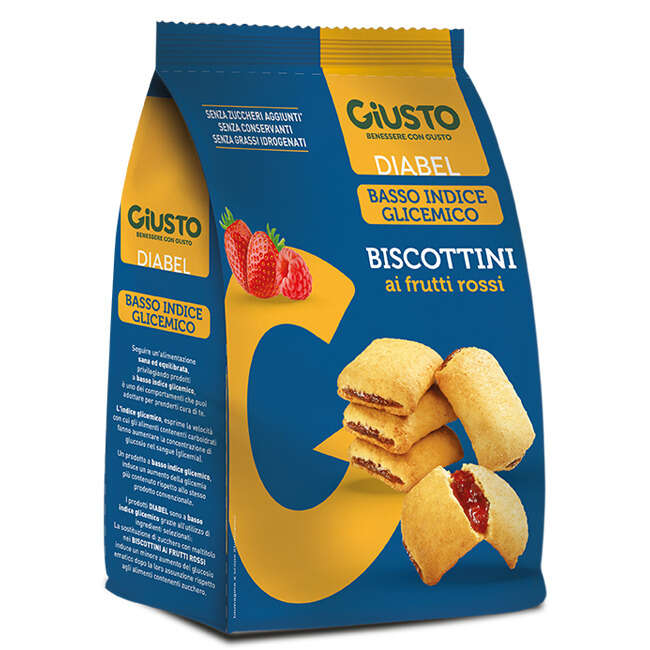 Giusto - Diabel biscottini frutti rossi 250 g