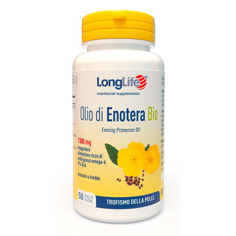 Longlife - Olio enotera bio 1300 mg 50 perle in gelatina