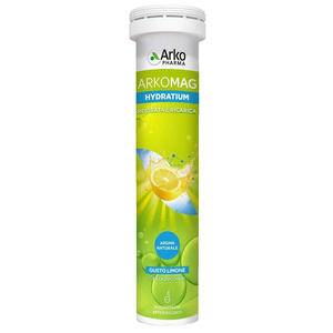 Arkofarm - Arkomag hydratium reidrata e ricarica limone 24 compresse effervescenti senza zuccheri con edulcorante