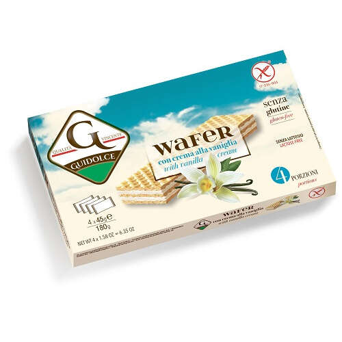 Guidolce - Wafer con crema alla vaniglia 4 porzioni x 45 g