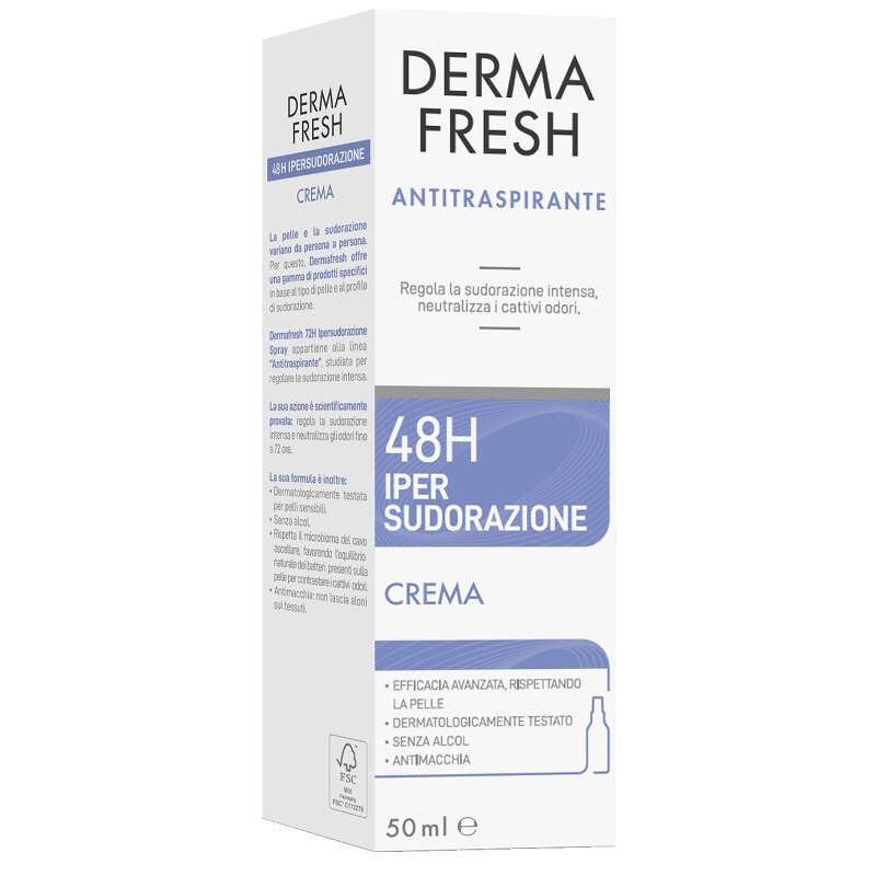 Derma fresh crema antitraspirante 48h - Dermafresh 48h ipersudorazionecrema 50 ml