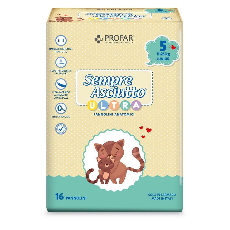 Profar - Pannolini  sempre asciutto ultra junior 11/25 kg 16 pezzi