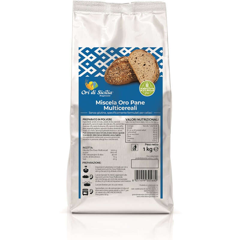 Miscela oro pane multicereali - Ori di sicilia mix oro pane multicereali 1 kg