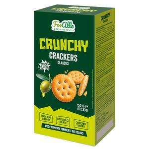 Foralle crunchy crackers classici - 5 bustine x 30 g senza olio di palma, gusto dolce salato