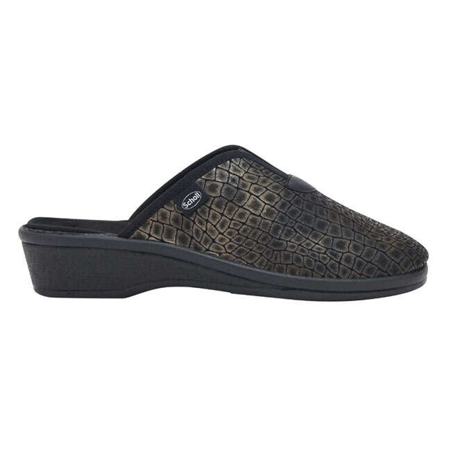 Scholl's - Elsa reptile printed elasticated ciabatta woman pewter 41
