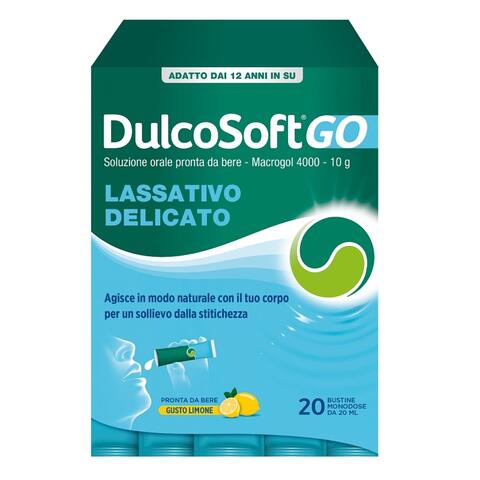 Dulco - Soft go senza zucchero senza glutine senza lattosio gusto limone 20 bustine da 20 ml