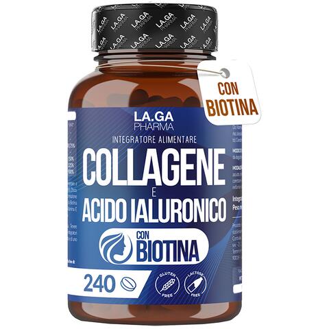 La.ga pharma - Laga pharma collagene acido ialuronico biotina 240 compresse senza glutine e lattosio