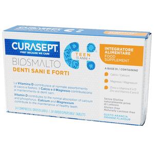 Curasept - Biosmalto denti sani e forti teen 24 compresse orosolubili