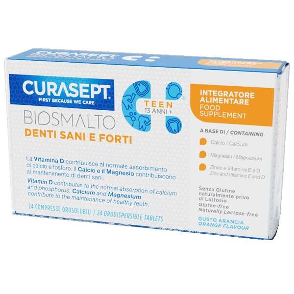 Curasept - Biosmalto denti sani e forti teen 24 compresse orosolubili