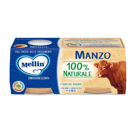 Mellin - Omogeneizzato manzo 2 x 80 g