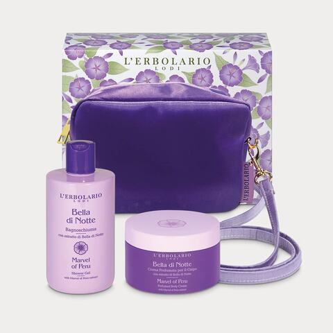 L'erbolario - BELLA DI NOTTE BEAUTY BAG   1 BAGNOSCHIUMA 300 ML + 1 CREMA PROFUMATA CORPO 250 ML