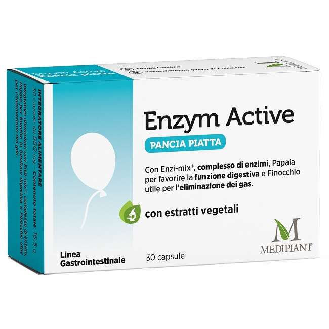 Mediplant - Enzym active pancia piatta 30 capsule