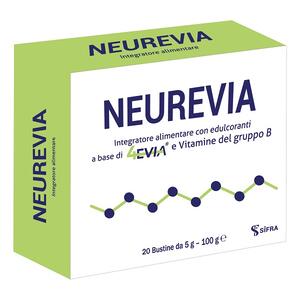 Neurevia - 20 bustine da 5 g con edulcoranti senza zuccheri senza glutine naturalmente privo di lattosio