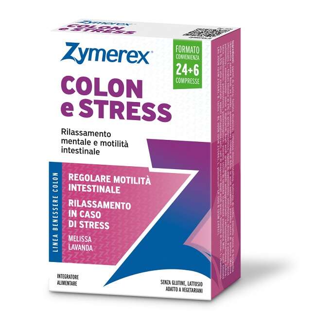Zymerex - Colon e stress 30 compresse senza glutine senza lattosio