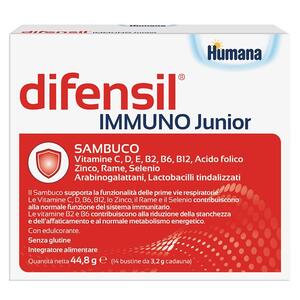 Difensil immuno junior - 14 bustine da 3,2 g con edulcorante senza glutine