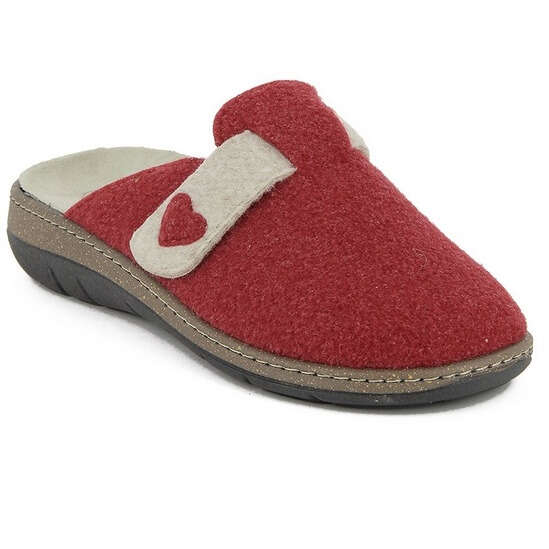 Pantofola rosso/panna - Calzatura ortopedica predisposta pi4360  35