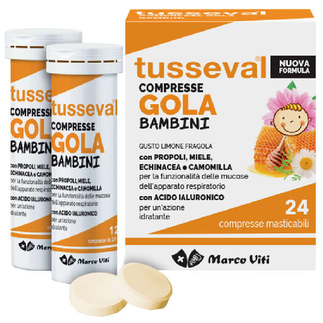 Tusseval - Gola bambini 24 compresse