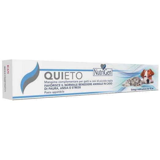 Quieto pasta mangime complementare per cani e gatti di piccola taglia - Quieto pasta cani/gatti 15 ml nutrigen
