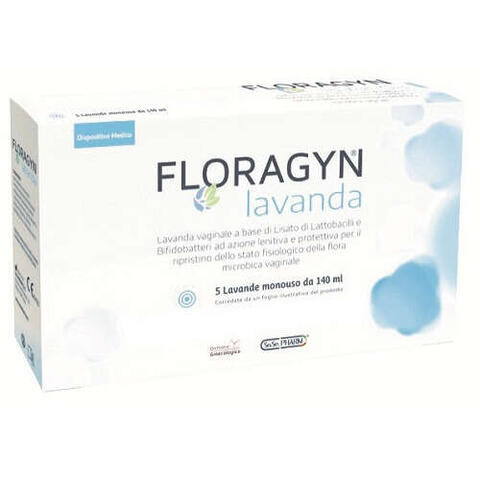 Floragyn - Lavanda vaginale a base di lattobacilli lisati  lavanda 140ml 5flaconi