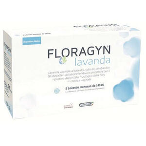 Floragyn - Lavanda vaginale a base di lattobacilli lisati  lavanda 140ml 5flaconi