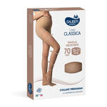 Sauber - Collant 70 denari premaman maglia microrete neutro beige 4 linea classica