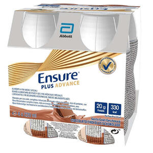 Ensure - Plus advance cioccolato 4 bottiglie da 220 ml