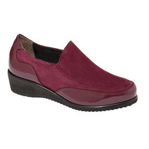 Madina - Scarpa  suede+patent leather w wine 37