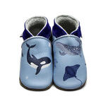 Babbucce sea print - Suola in pelle medium
