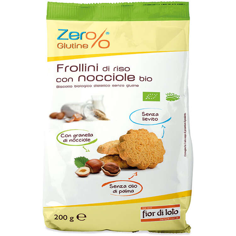 Zer% glutine - Zer%glutine frollini di riso con nocciole senza glutine 200 g