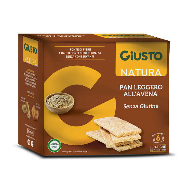 Giusto - Senza glutine panleggero all'avena 6 confezioni da 25g