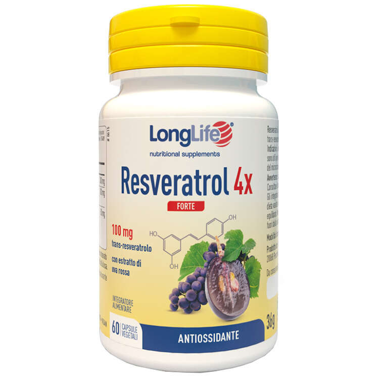 Longlife - Resveratrol 4x forte 60 capsule vegetali