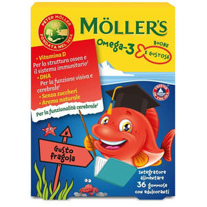 Moller's omega 3 jelly fish - 36 gommose