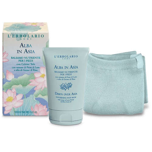 L'erbolario - Alba in asia balsamo nutriente per i piedi con calzini tabi 100 ml
