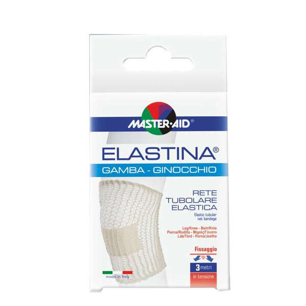 Master aid - Rete tubolare elastica ipoallergenica master-aid elastina gamba/ginocchio 3 mt in tensione calibro 5 cm